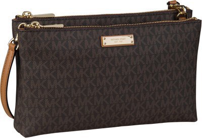 Adele Double Zip Crossbody MK Signature - Michael Kors - Adele Double Zip Crossbody MK Signature - Michael Kors -