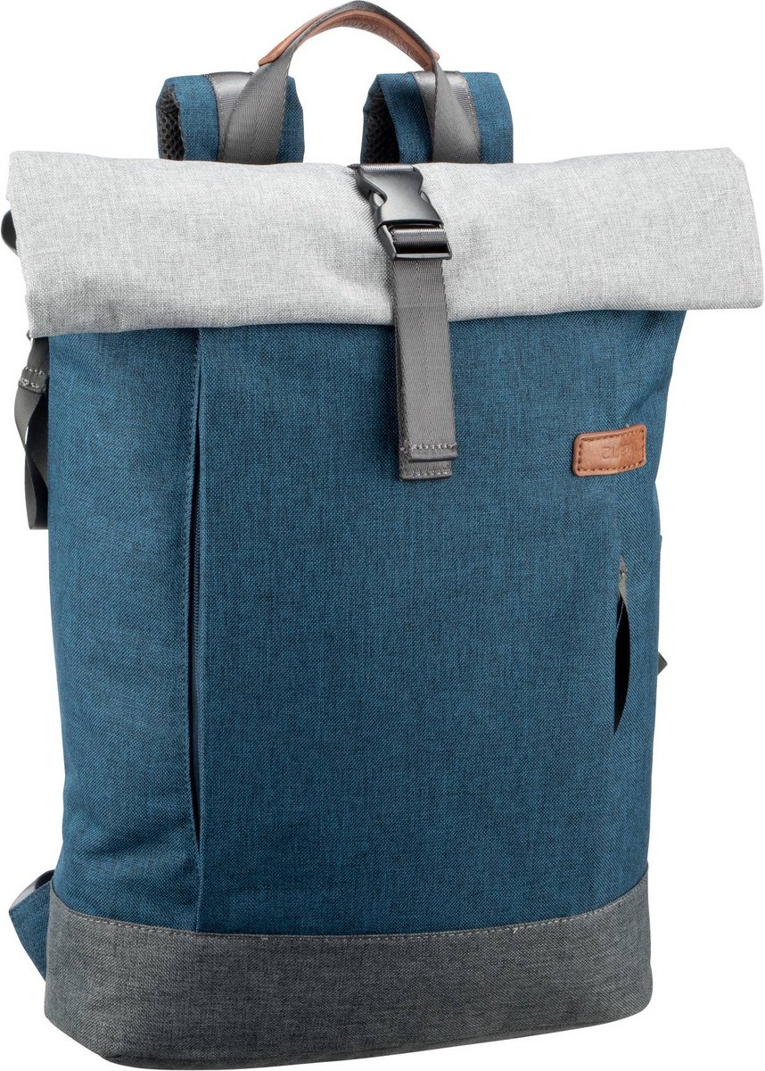 Zwei Bags Rucksack Benno BE250 Night Schwarz/Blau erweiterbares Volumen Rolltop 