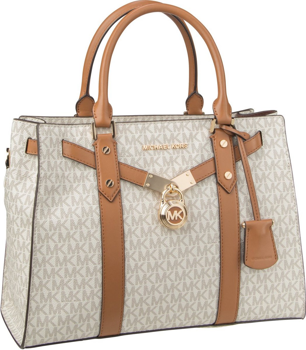 michael kors large satchel vanilla