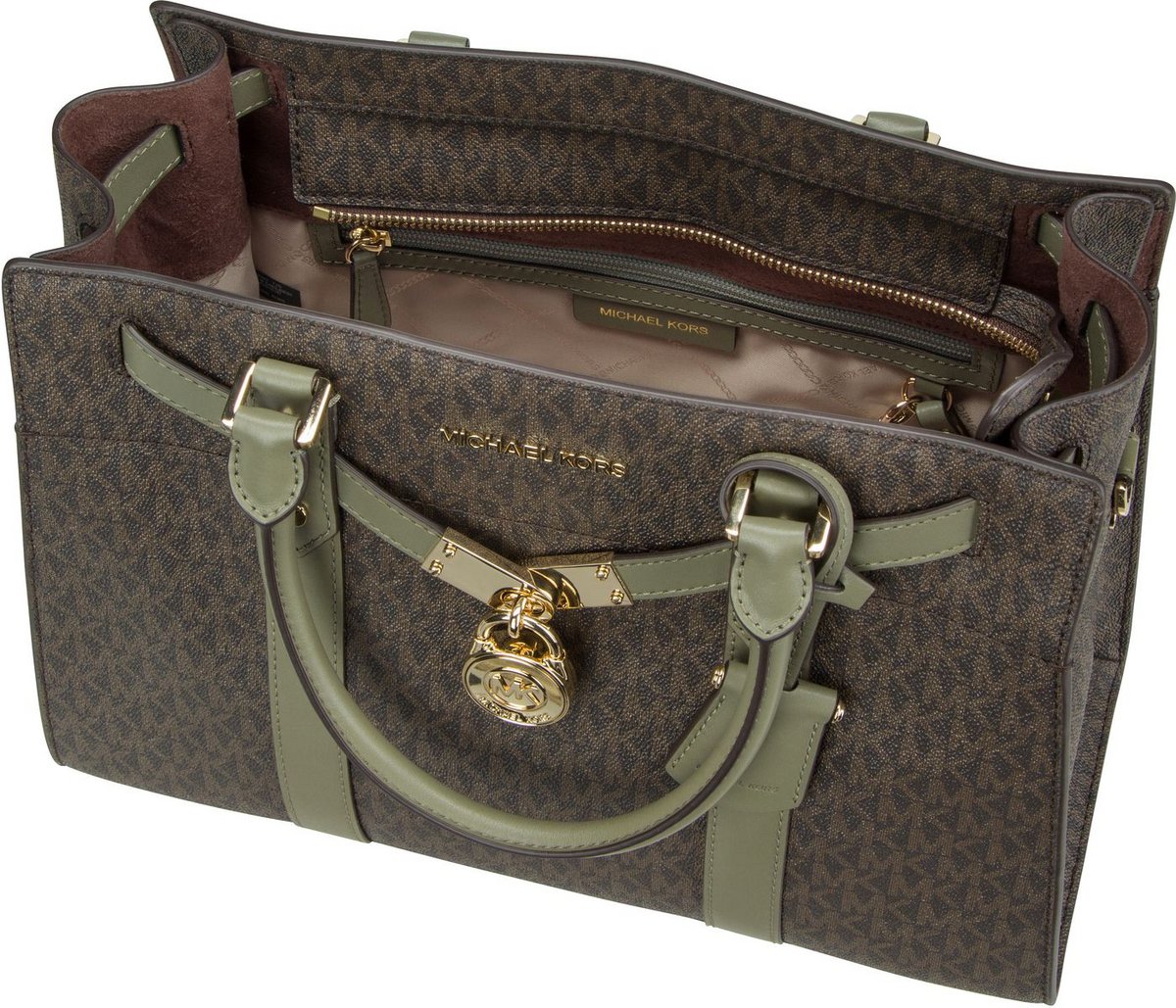 michael kors hamilton satchel green