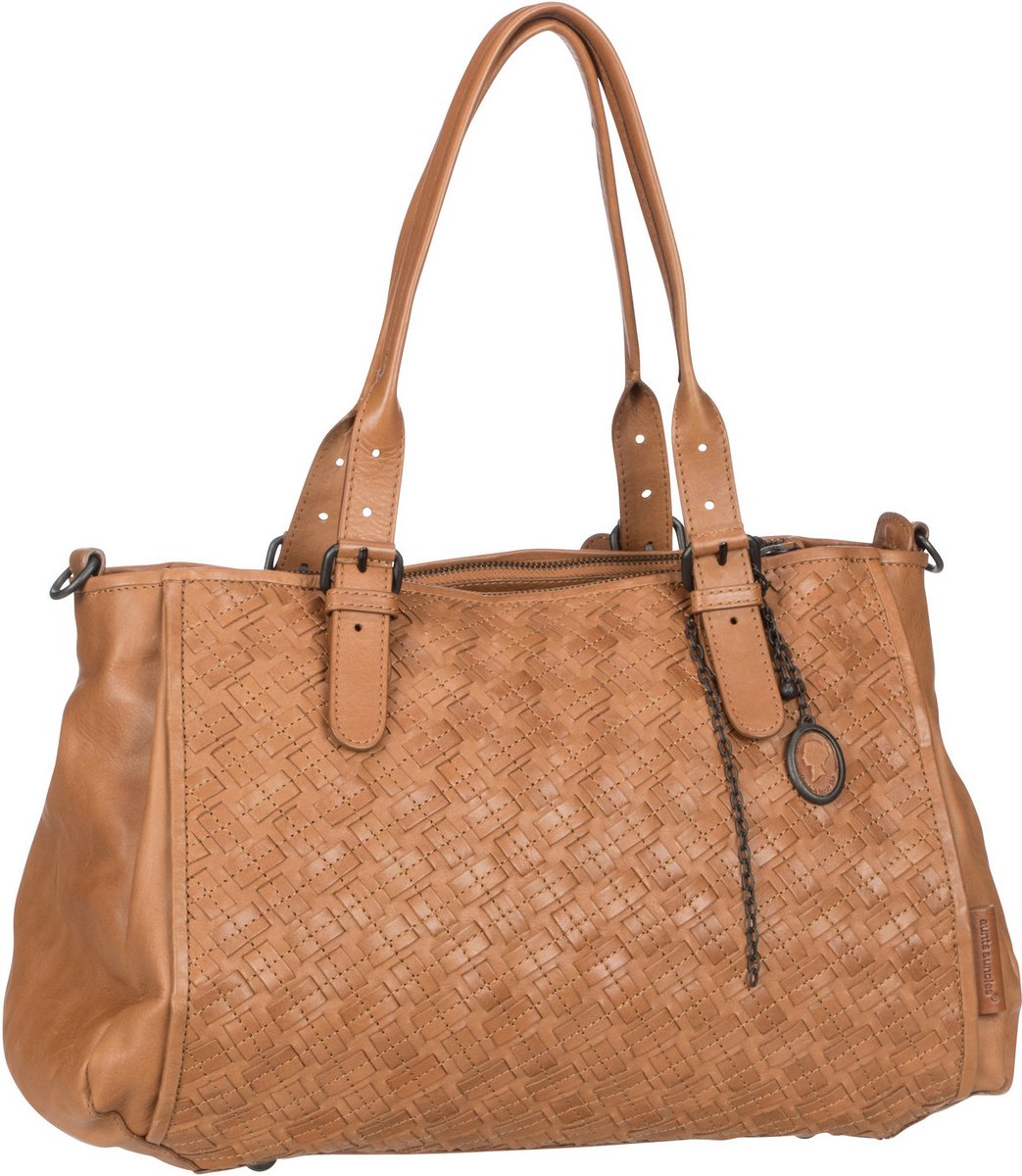 aunts & uncles Mrs. Shortbread Braided: Alle guten Dinge sind drei! Deshalb pr&auml;sentiert sich diese aunts & uncles Handtasche mit drei Hauptf&auml;chern f&uuml;r unbeschwerte Einsteckm&ouml;glichkeiten. Ma&szlig;e: 42x25x19 cm.