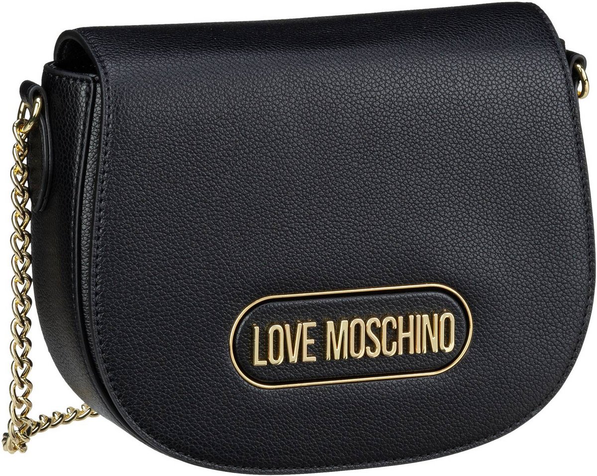 Damen Taschen Schultertaschen Moschino Leder Umhängetasche mit Logo-Print in Schwarz 