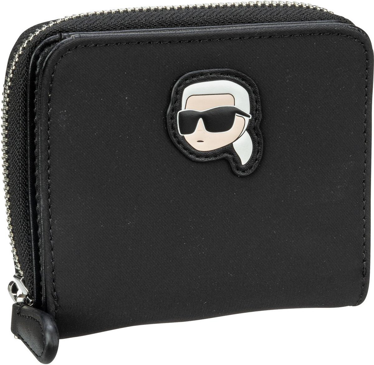 Karl Lagerfeld Geldbörse K Ikonik 2.0 Small Nylon Zip Wallet Black (0.4 Liter)  - Onlineshop Taschenkaufhaus